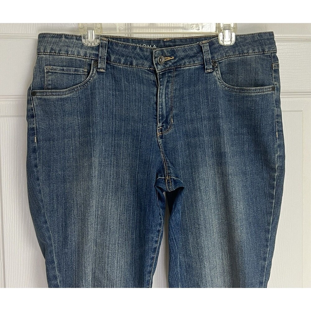 Sonoma Womens Curvy Bootcut Jeans Size 14 Mid Rise Stretch 33" Inseam - Picture 3 of 7